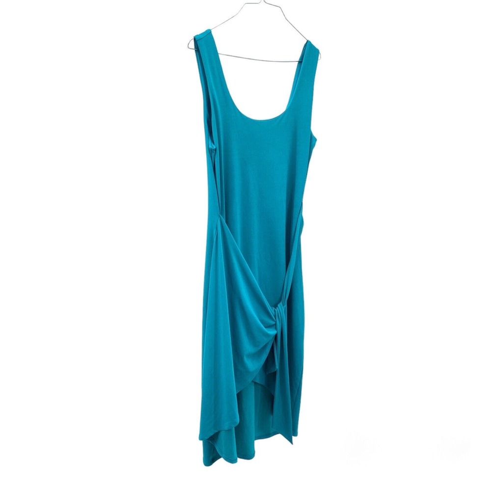 Express Sleeveless Wrap Dress Teal Turquoise Size Medium - Picture 2 of 9